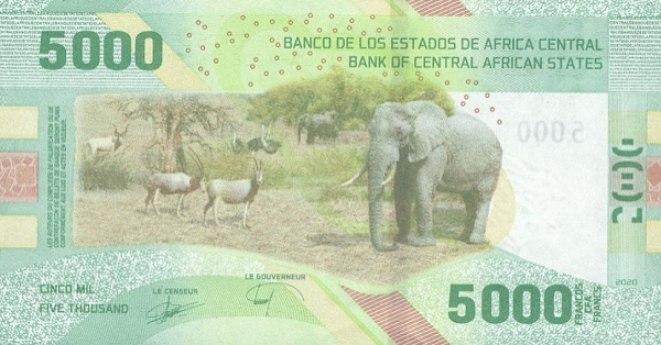 PNew (PN703) Central African States - 5000 Francs 2020 (2022)